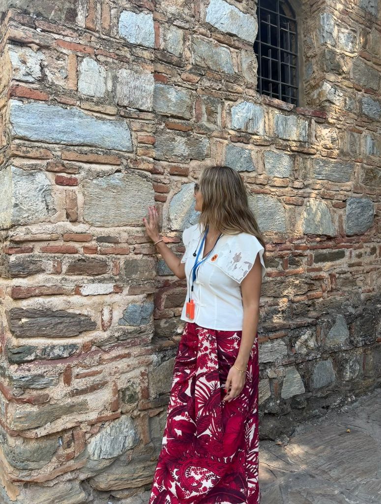 Alba Carrillo en la Casa de la Virgen María