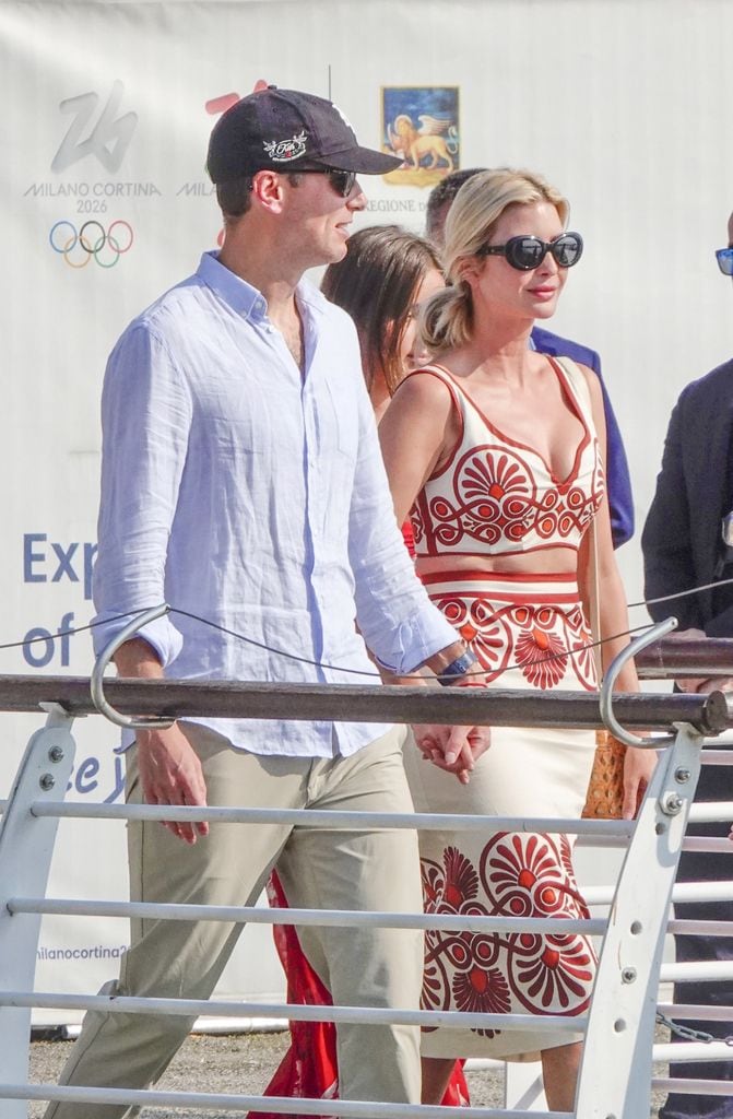 Ivanka Trump y Jared Kushner fueron vistos llegando a Venecia acompañados de sus hijos.