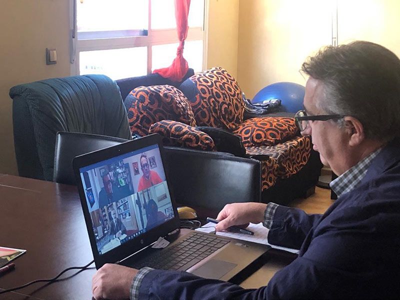 Videoconferencia del Rey Felipe
