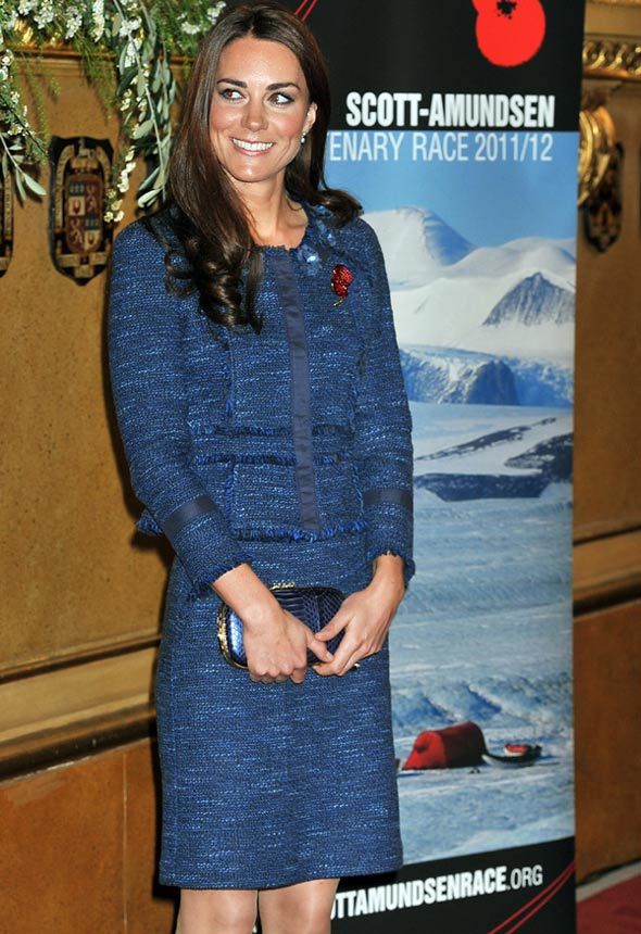 Kate Middleton con conjunto de tweed