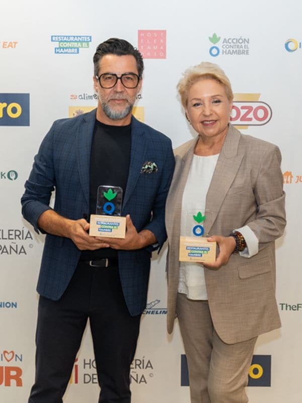 Quique Dacosta y Susi Diaz, en la presentación de Restaurantes contra el Hambre, la mayor iniciativa solidaria de la hostelería en España.