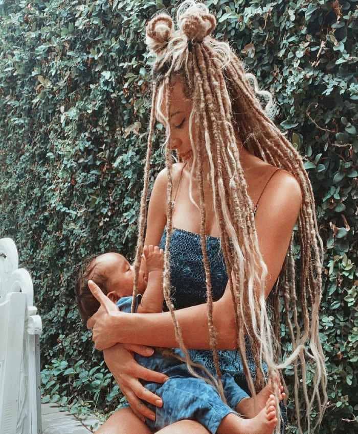 La novia de Nick Cannon con su hijo Zen 