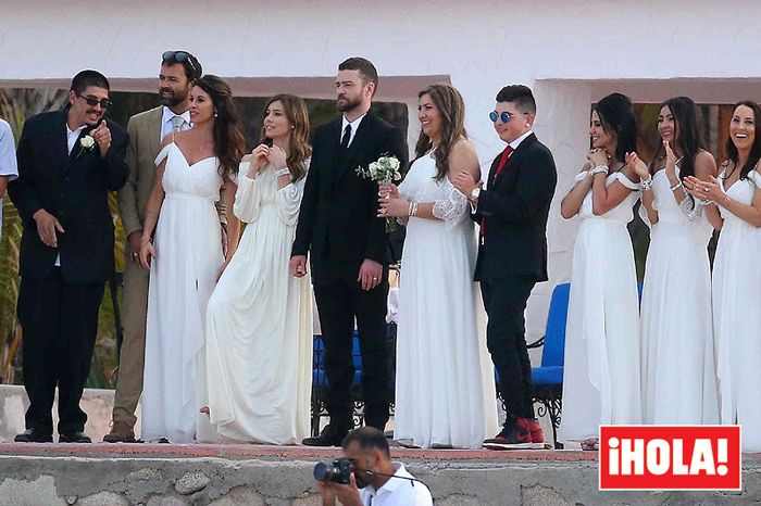 Jessica Biel, de blanco en la boda de su hermano y de la mano de Justin Timberlake