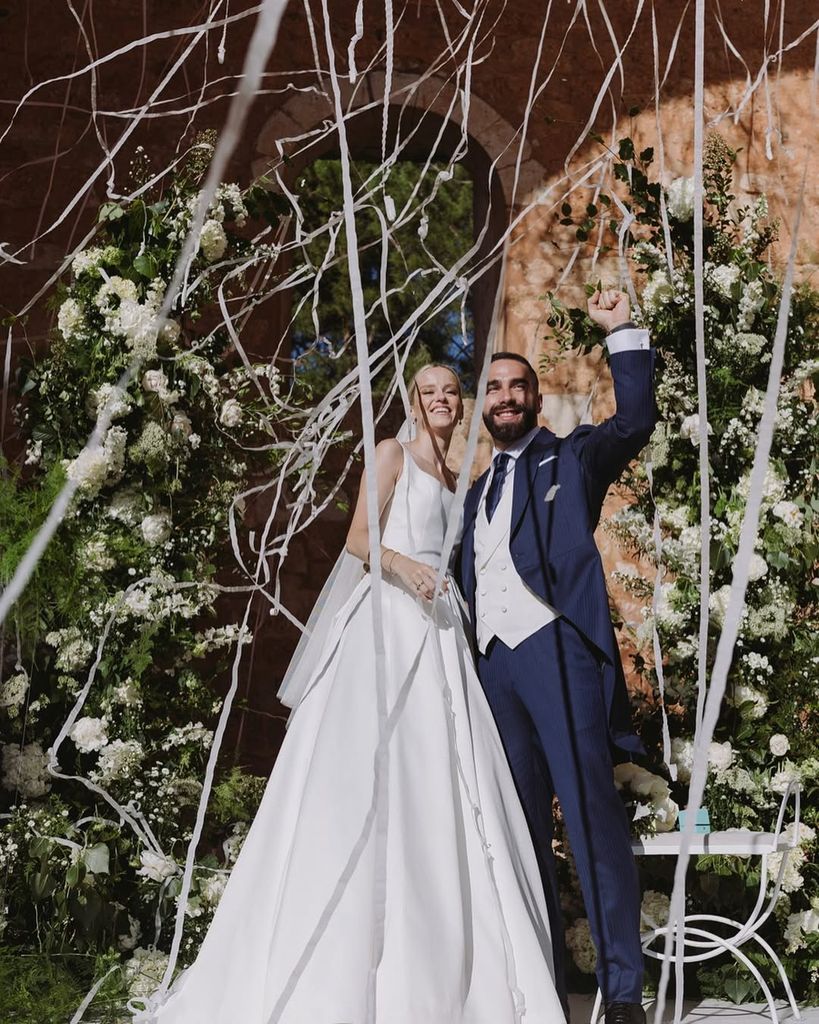 Dani Carvajal el día de su boda con Daphne Cañizares