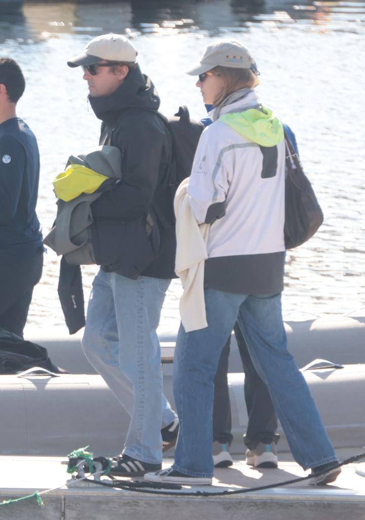 Irene Urdangarín y Fernando Echevarría en el puerto, a 17 de octubre de 2026, en Sanxenxo