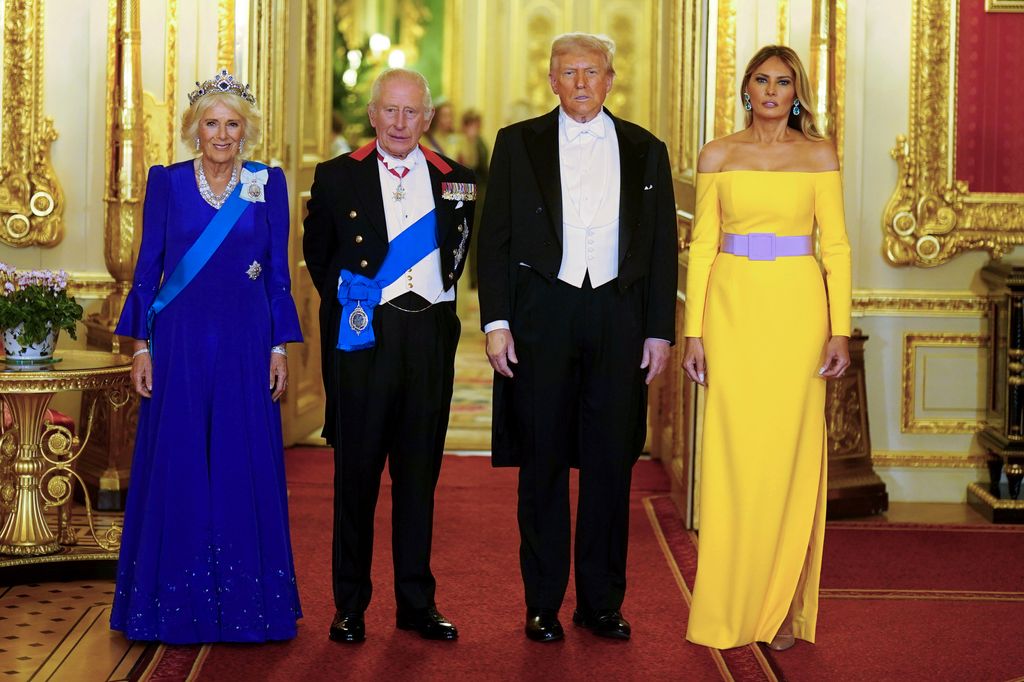Los reyes Carlos y Camilla junto a Donald y Melania Trump