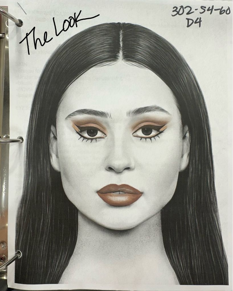 El sketch de guías detrás del 'look'.