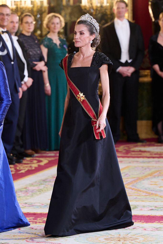 La reina Letizia lució una de las tiaras con más historia. 