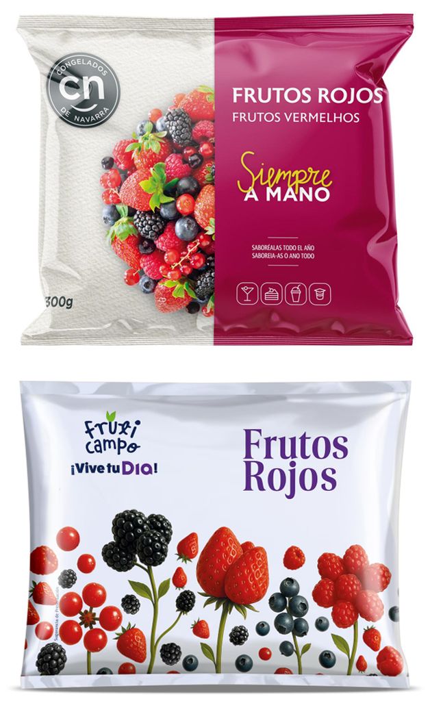 El mercado nos ofrece bolsas de frutos rojos ya congelados, perfectas para tenerlos siempre a mano en casa.