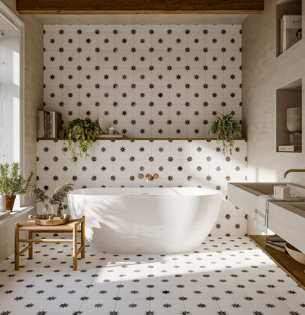 Baño con bañera exenta