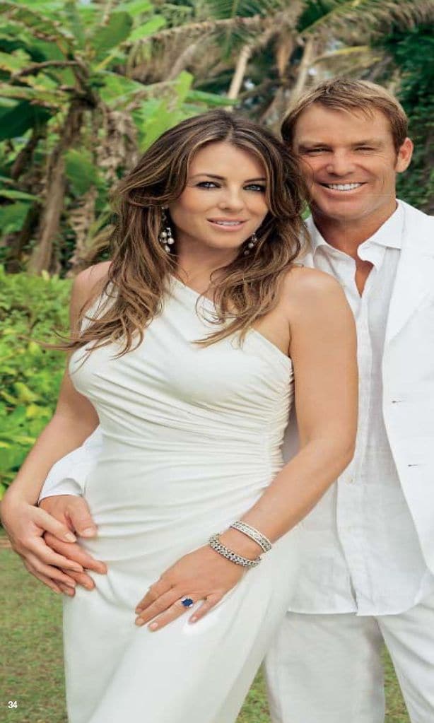 Elizabeth Hurley y Shane Warne HOLA 3534