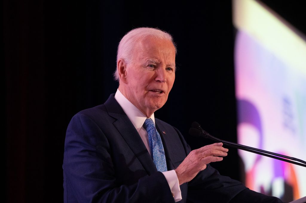 Joe Biden en un acto público en diciembre de 2025