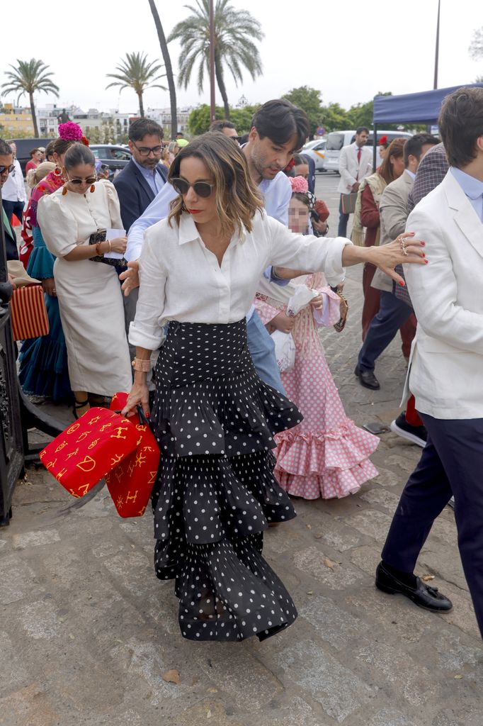Ana Aznar en la Feria de Abril el pasado 23 de abril