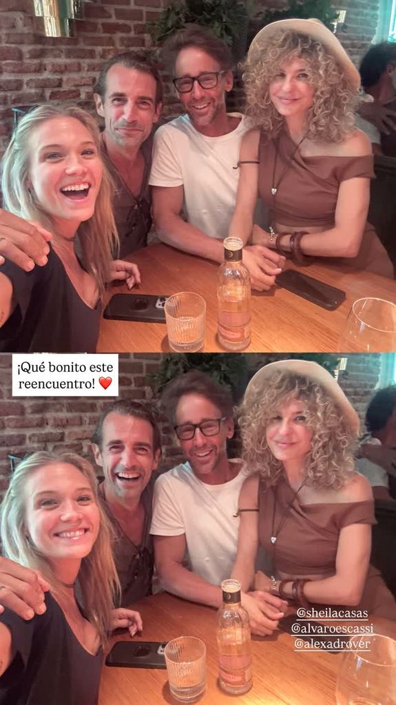 Álex Adrover y Patricia Montero junto a Álvaro Muñoz Escassi y Sheila Casas