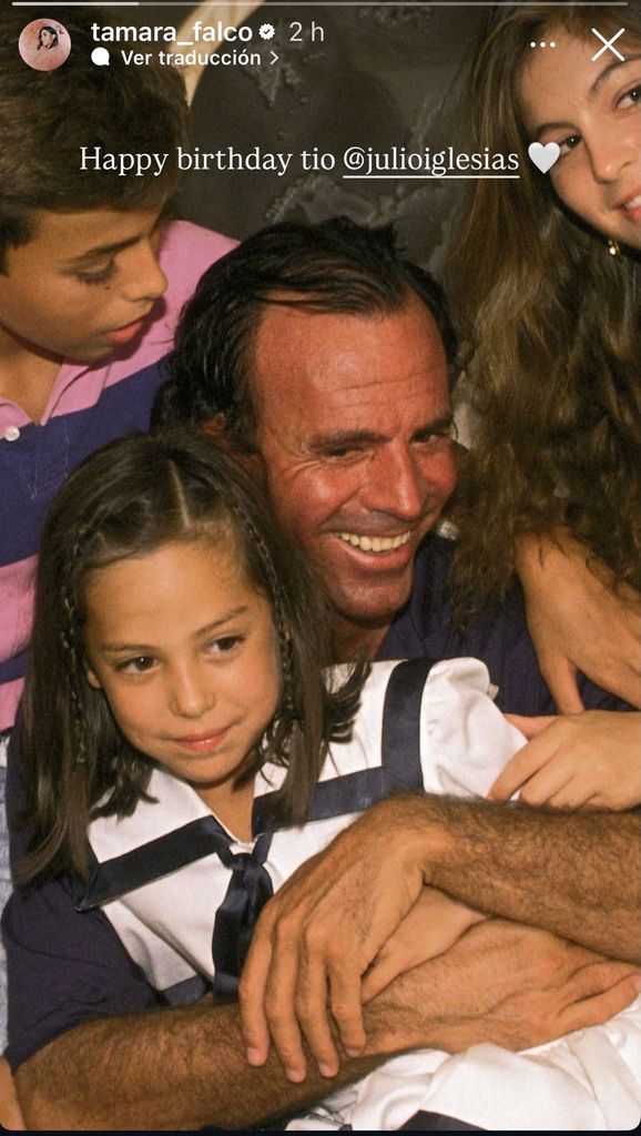 Tamara Falcó con Julio Iglesias en una foto de hace unos años.