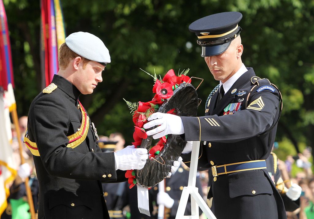 El príncipe Harry, en el Cementerio de Arlington en 2013