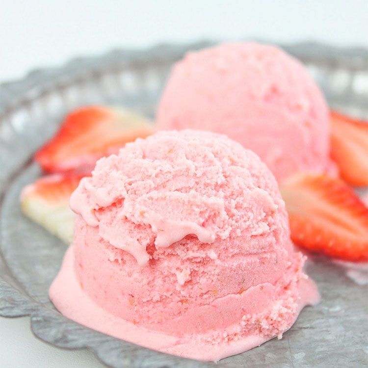 Helado de fresa