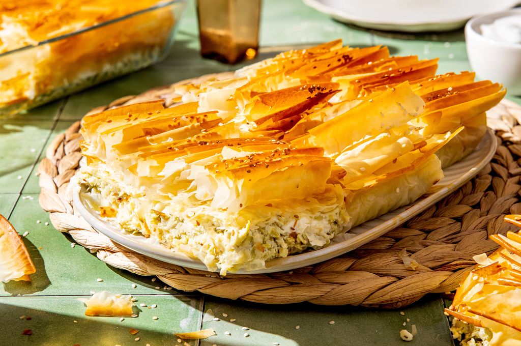 Kolokithopita, tarta griega de calabacín.