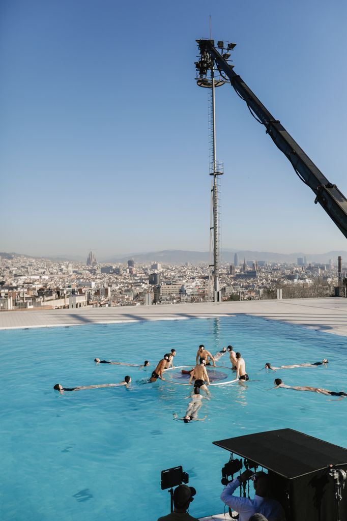 Las piscinas de Montjuïc durante el rodaje de 'Illusion'
