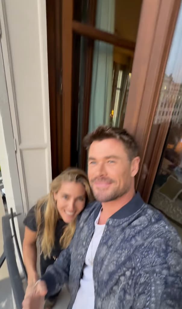 Chris Hemsworth en España con Elsa Pataky