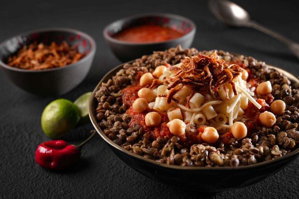 Koshari, otra receta muy popular en el país árabe.