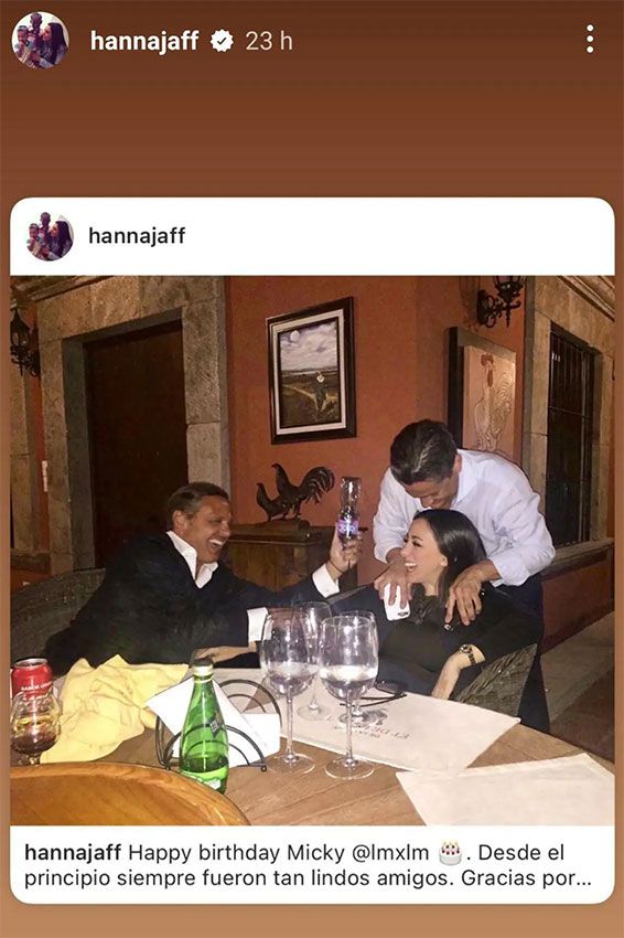 Hanna Jaff con Luis Miguel y Alejandro Basteri