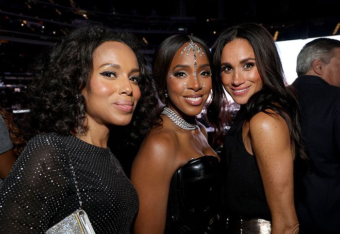Meghan Markle con Kerry Washington y Kelly Rowland en el concierto de Beyoncé en Los Ángeles