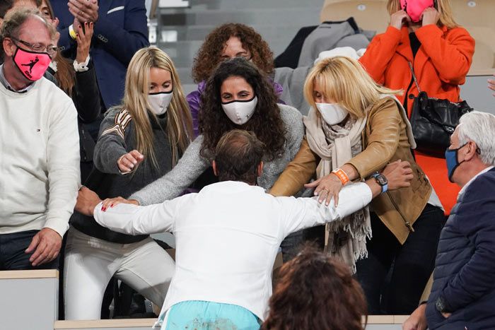 Mery Perelló con Rafa Nadal y su familia