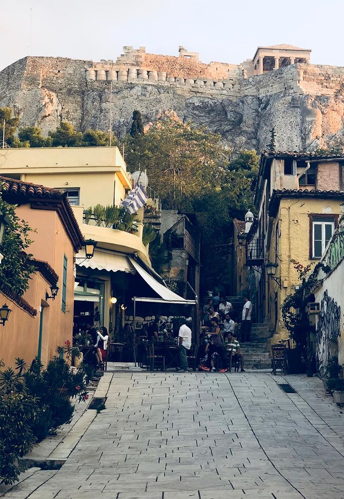 Vistas del acrópolis de Atenas