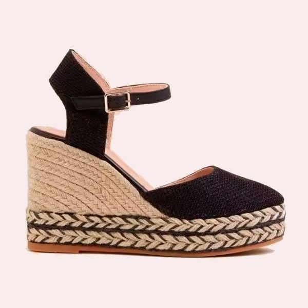 ALPARGATA CUÑA DE MUJER GAIMO TIRI NEGRO