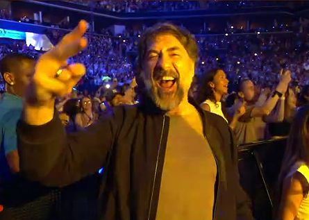 Javier Bardem, en el concierto de Shakira