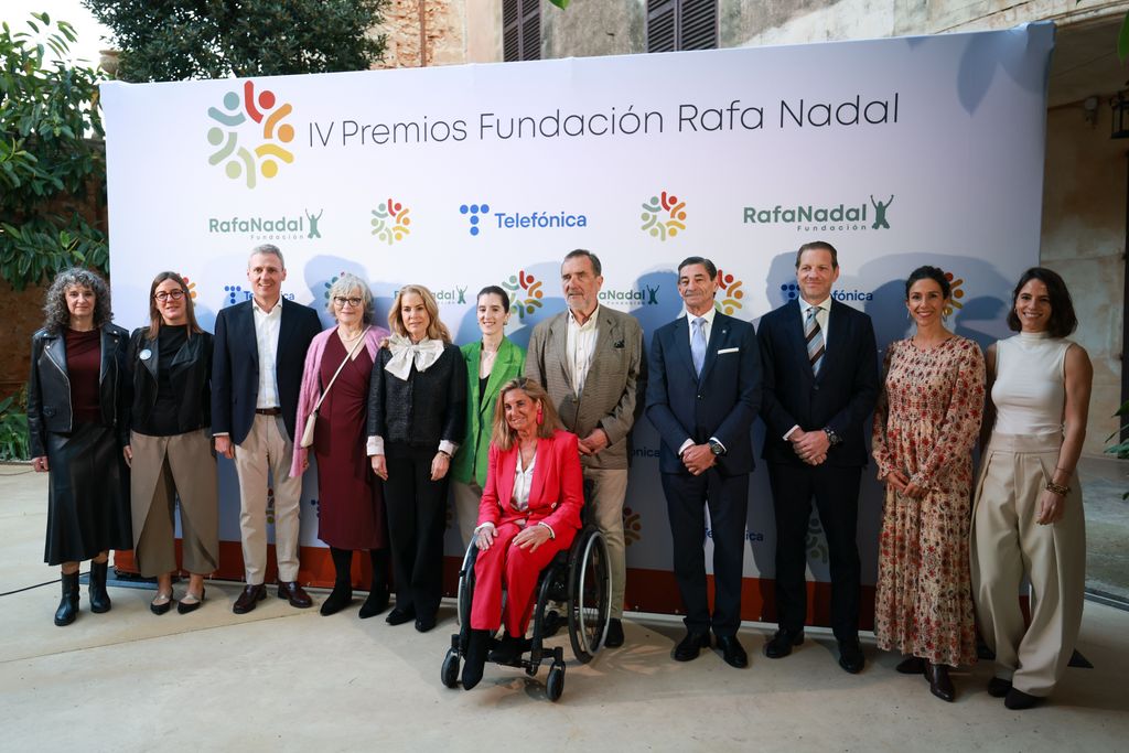 Foto de familia de los ganadores de la IV edición de los Premios de la Fundación Rafa Nadal