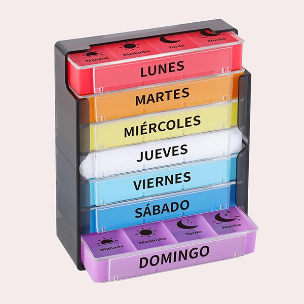 Opret Pastillero Semanal 4 Tomas Español