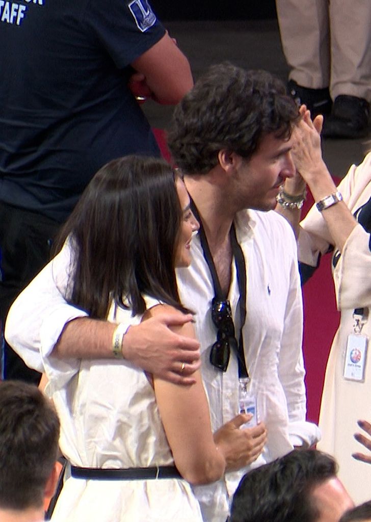 Tamara Falcó e Íñigo Onieva durante el encuentro con el Papa León XIV, a 7 de junio de 2026, en Madrid.