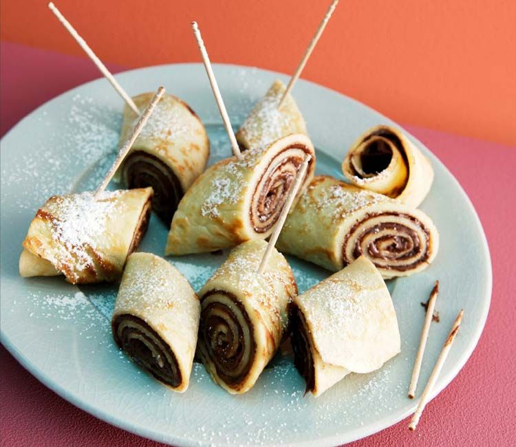 Crepes con crema de cacao