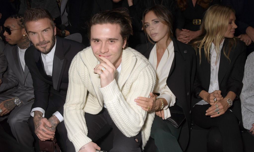 David, Brooklyn y Victoria Beckham