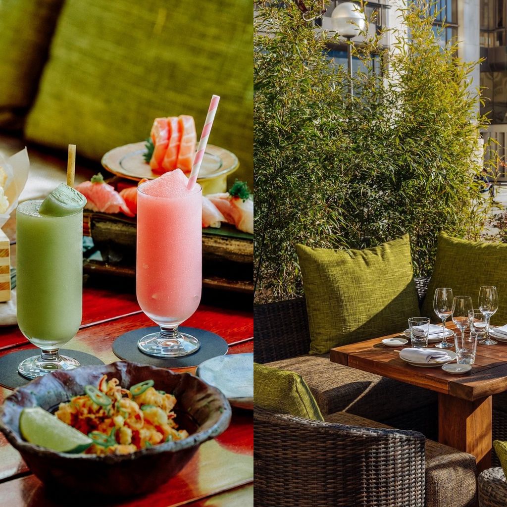 Cócteles, platos y terraza de Zuma Madrid