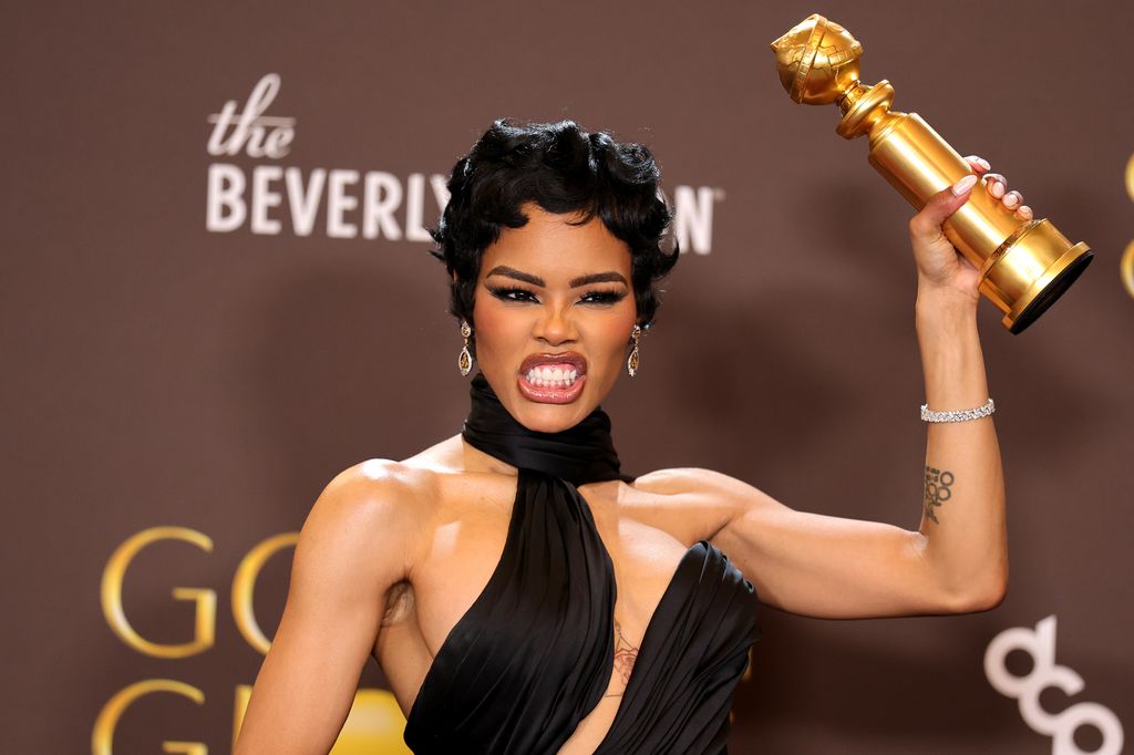 Teyana Taylor con su Globo de Oro