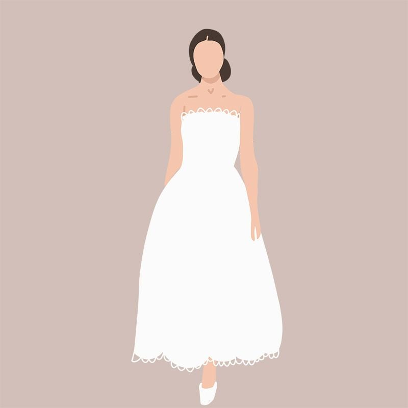 Vestido de novia Midi