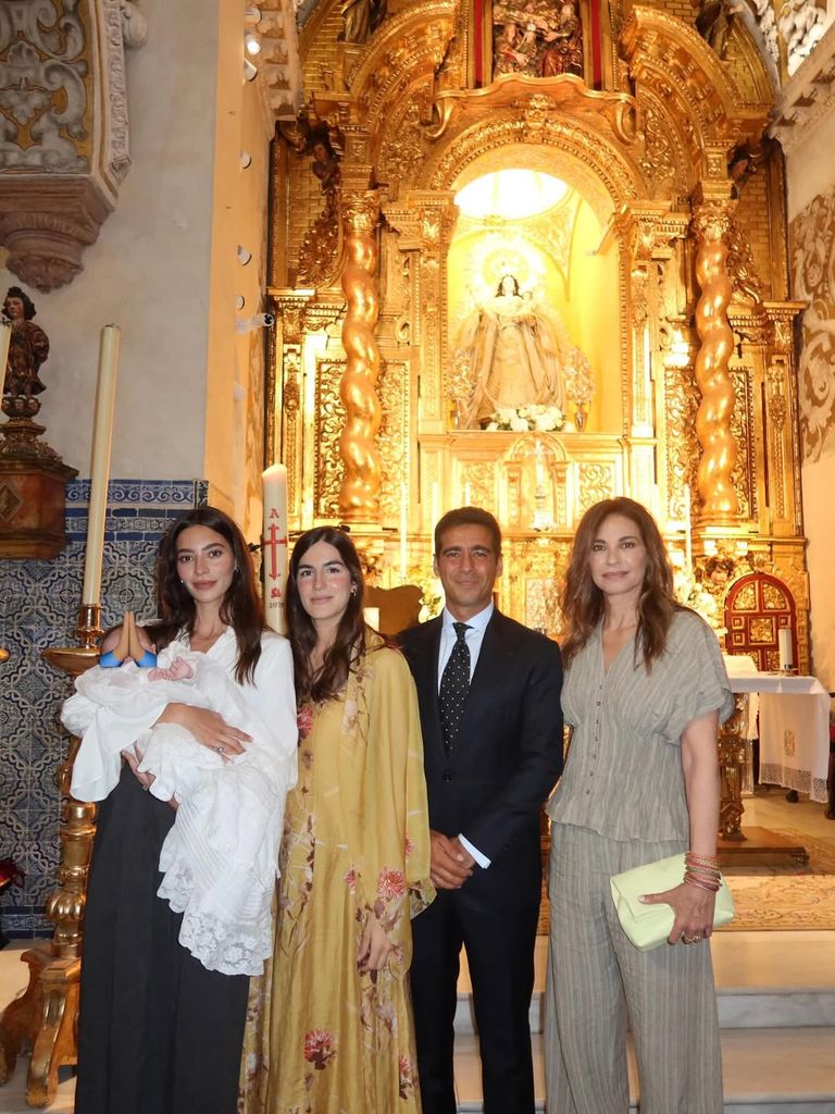 Mariló Montero en el bautizo de su primer nieto, Marcos.