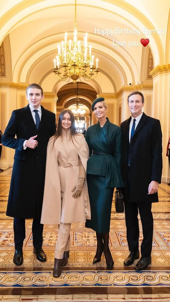 Ivanka Trump felicitó a su hermano Barron por su cumpleaños con una foto tomada el día de la segunda investidura de su padre como presidente.