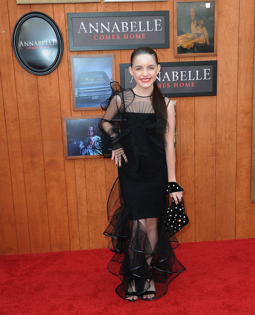 Desde muy joven, ya demostró su gusto por el color negro. Aquí, la vemos en el estreno de Annabelle vuelve a casa en Westwood (California) el 20 de junio de 2019.
