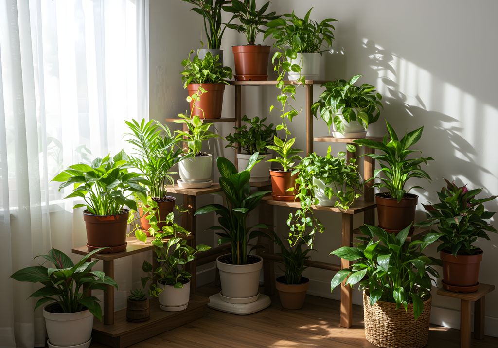 Conjunto de plantas de interior