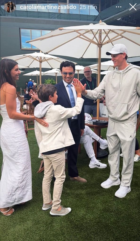 El hijo de 'Checo' Pérez conoció a Jannik Sinner, quien ocupa la primera posición en el ranking ATP.