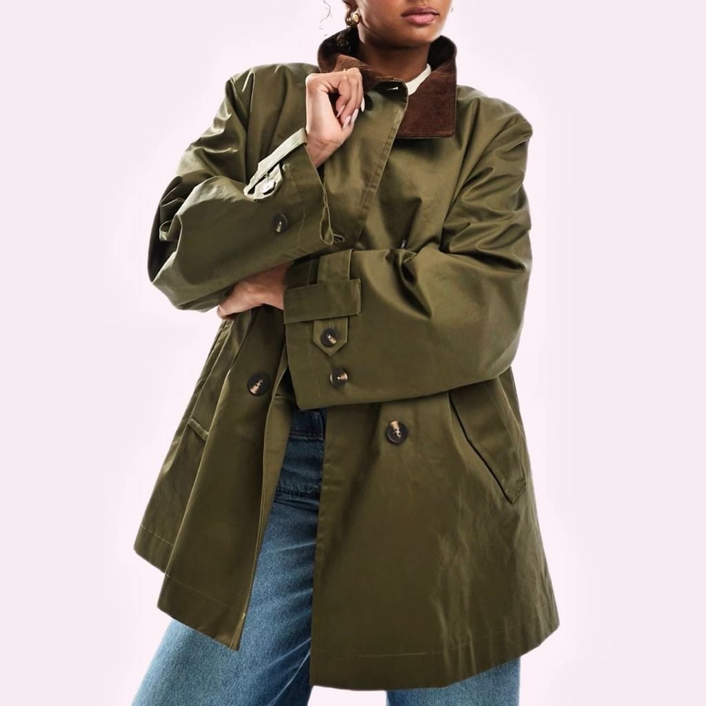 Gabardina verde oliva de Asos