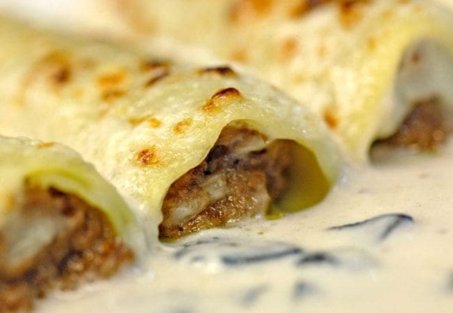 En la imagen, los canelones con crema de trufa que se han convertido en un verdadero clásico del restaurante 'Gaig'. ¡Irresistibles! Foto: www.restaurantgaig.com
