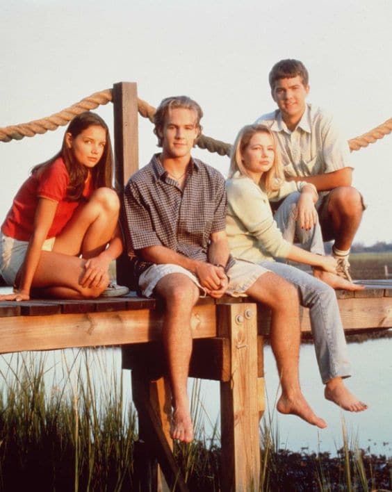 Katie Holmes, James Van Der Beek, Michelle Williams y Joshua Jackson, protagonistas de la serie Dawson crece