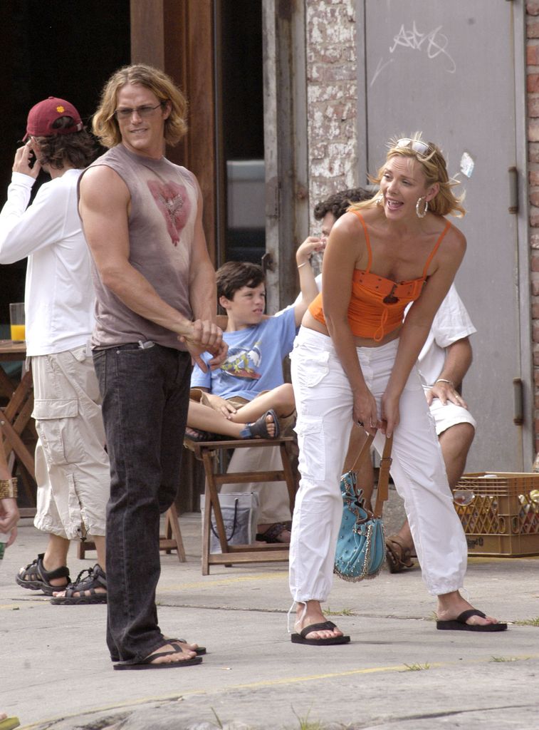 Jason Lewis y Kim Cattrall en el rodaje de 'Sexo en Nueva York'