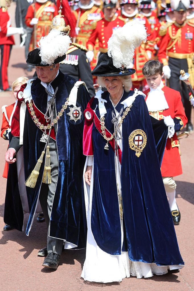Los reyes Carlos y Camilla en el Día de la Jarretera 2025