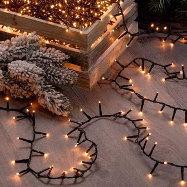 WellHome Guirnalda con 200 Luces LED Blancas Leroy Merlin